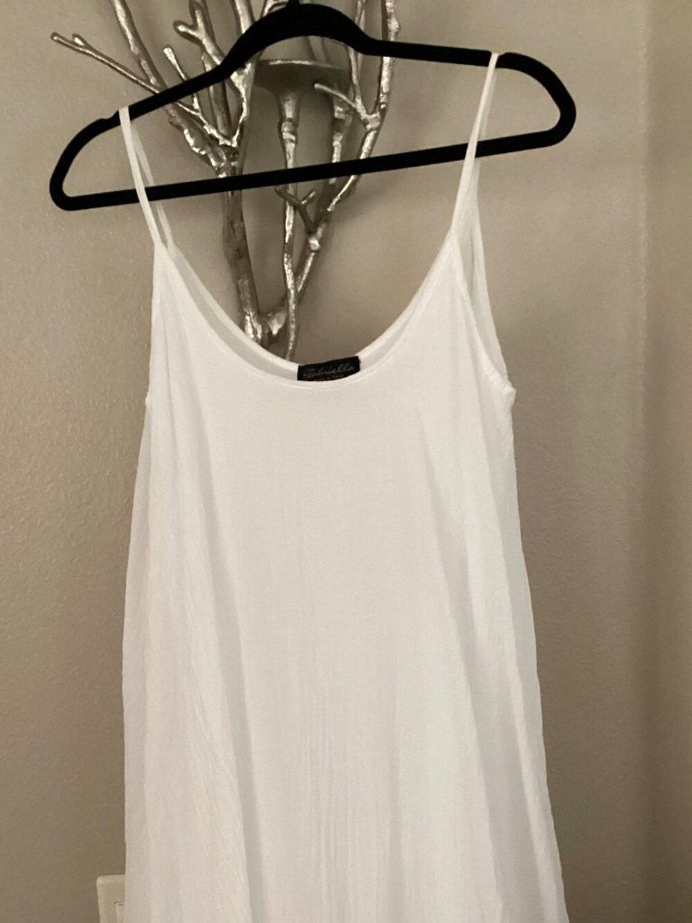Gabriella Made in Italy White Midi Sundress, Size Large